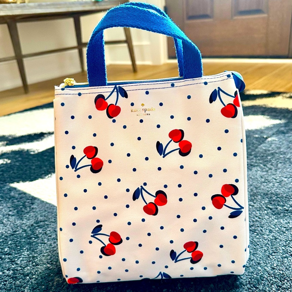 *NWOT* KATE SPADE New York Cherry Lunch Tote Bag, Clear Lining & Pockets 🍒